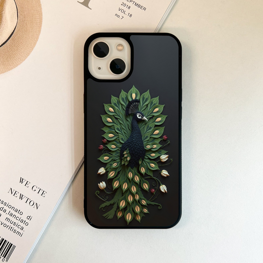 Paperic Peacock Glass Case