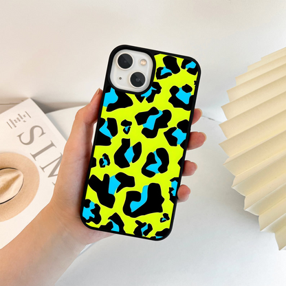 Neon Leopard Glass Case