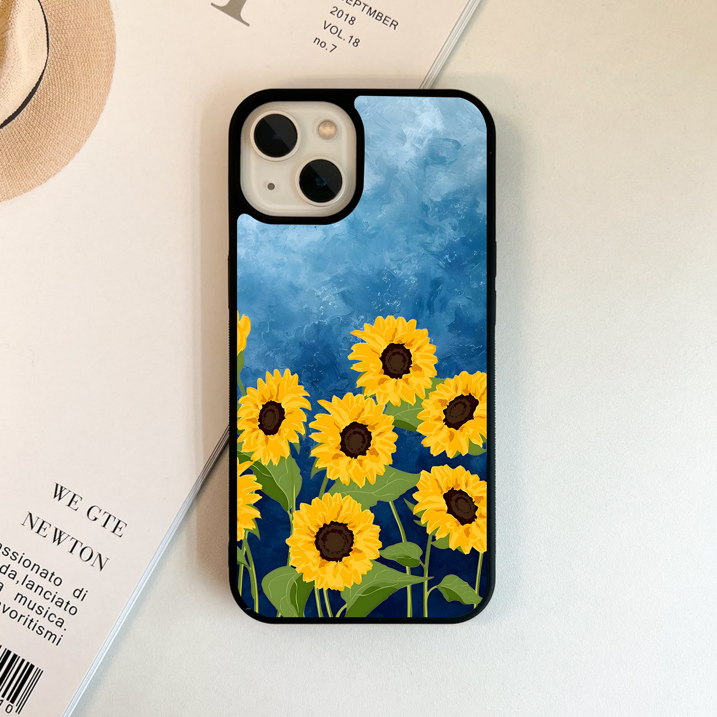 Golden Sunny Bloom Glass Case