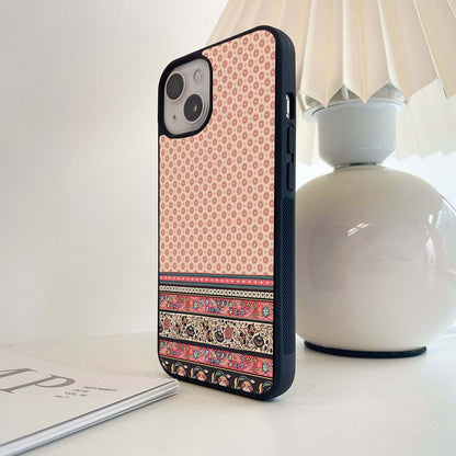 Blush Meadow Stripes Glass Case