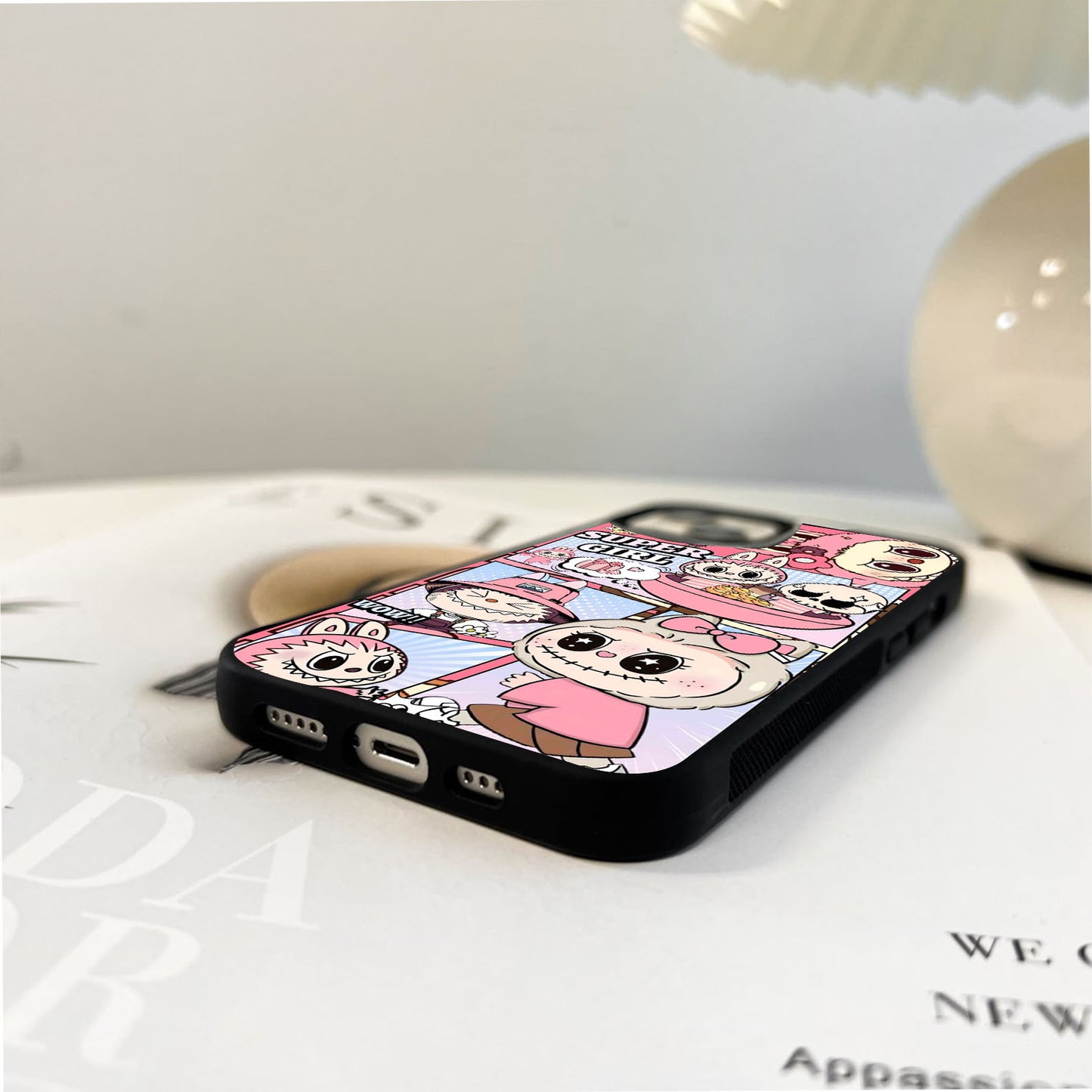 Aesthetic Labubu Glass Case