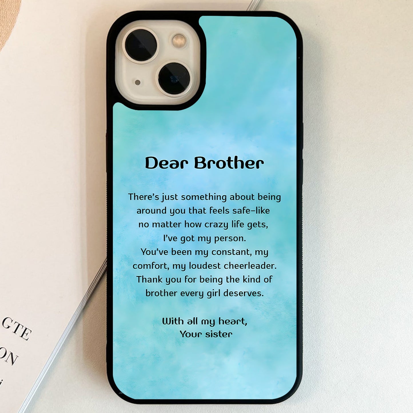 Dear Brother Forever Glass Case