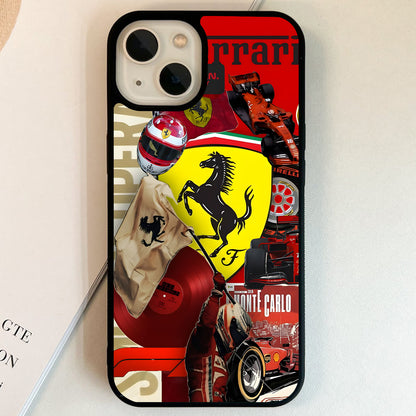 Aesthetic Ferrari Collage Glass Case