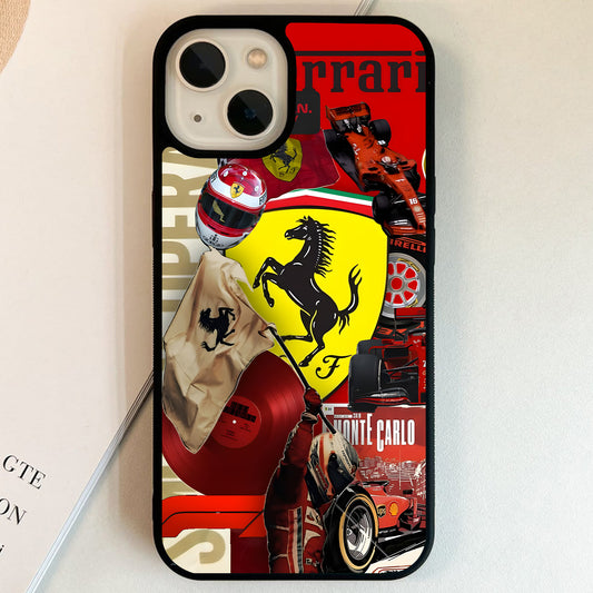 Aesthetic Ferrari Collage Glass Case