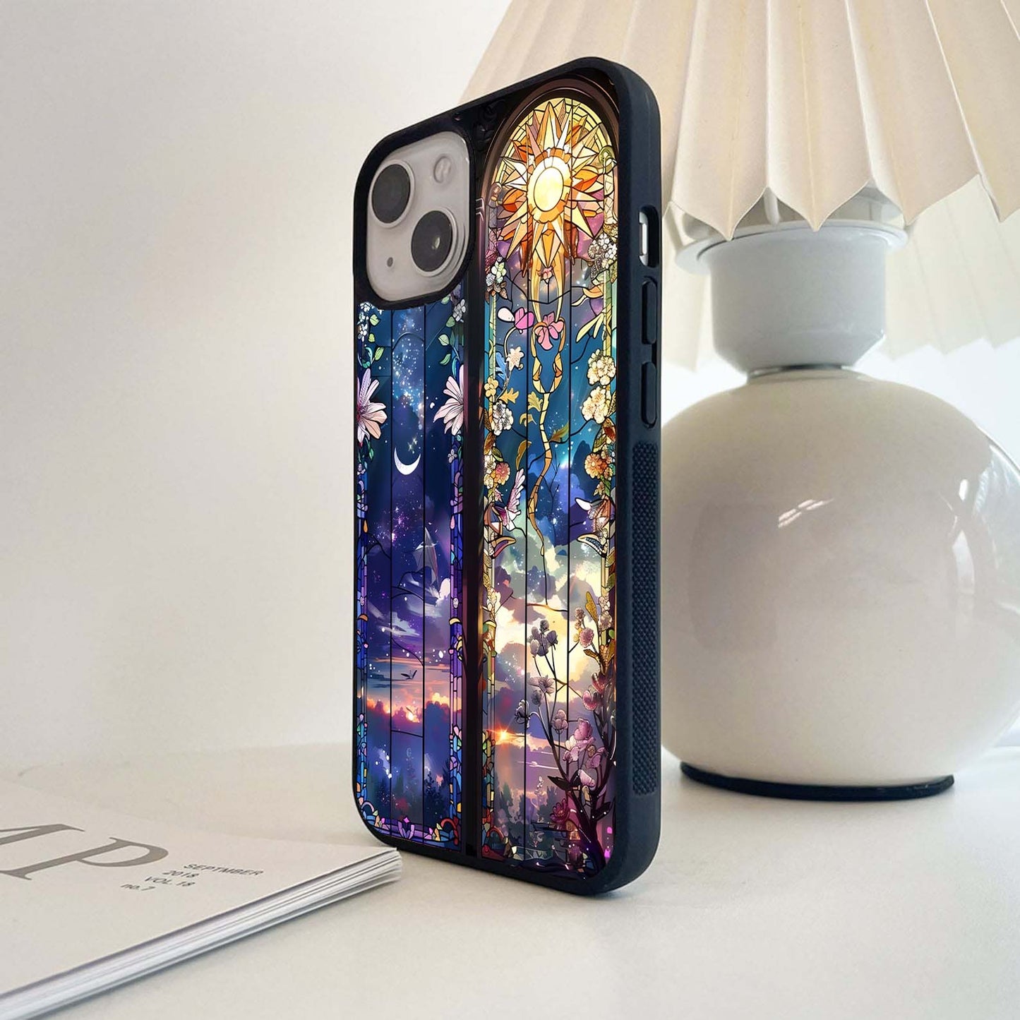 Celestial Blooming Doors Glass Case