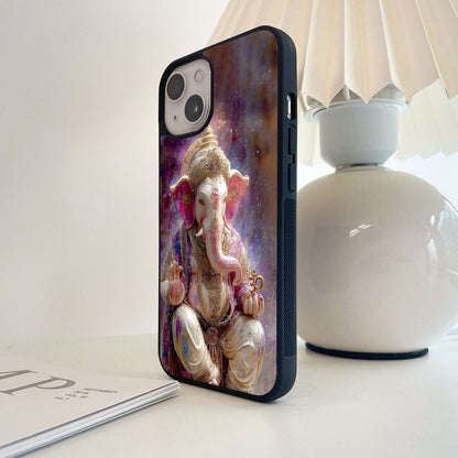 Celestial Purple Ganesha Glass Case
