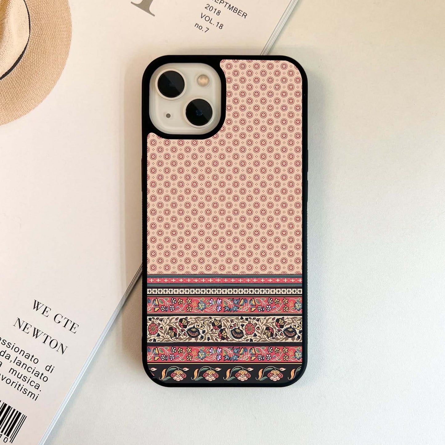 Blush Meadow Stripes Glass Case