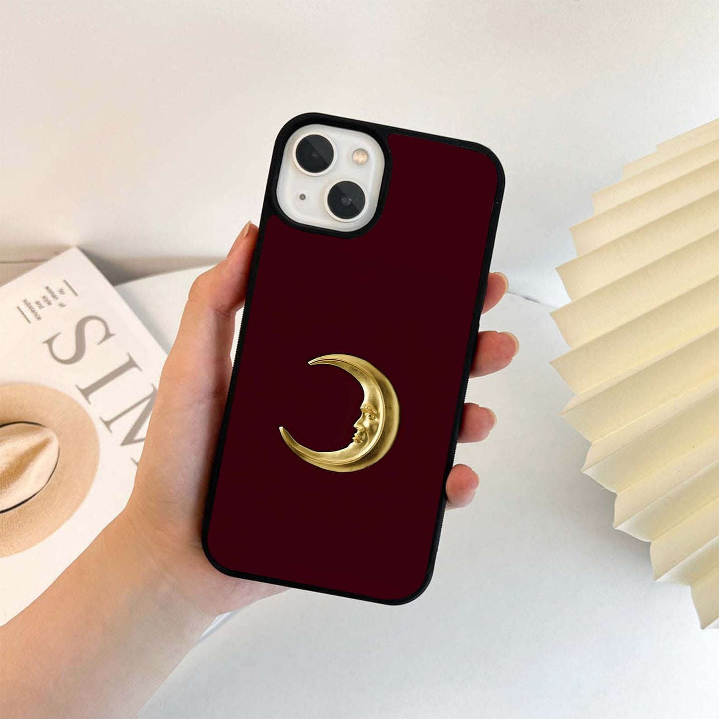 Golden Crescent Gaze Glass Case