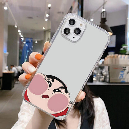 Mirror Face Shinchan Clear Silicon Cover