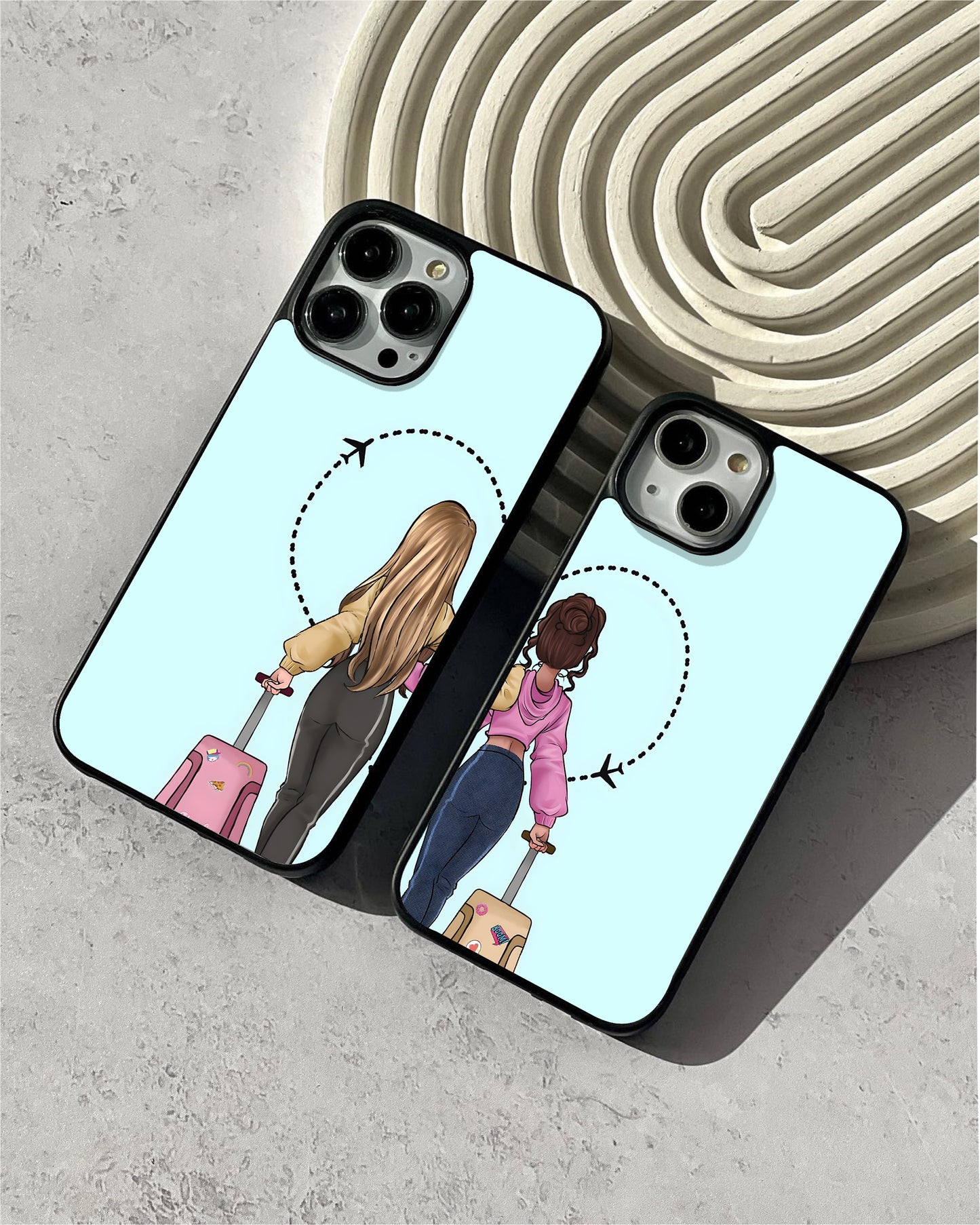Travel Buddy Friend Glass Case