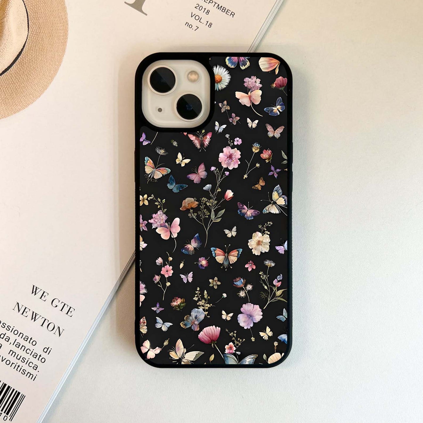 Butterfly Bloom Garden Glass Case