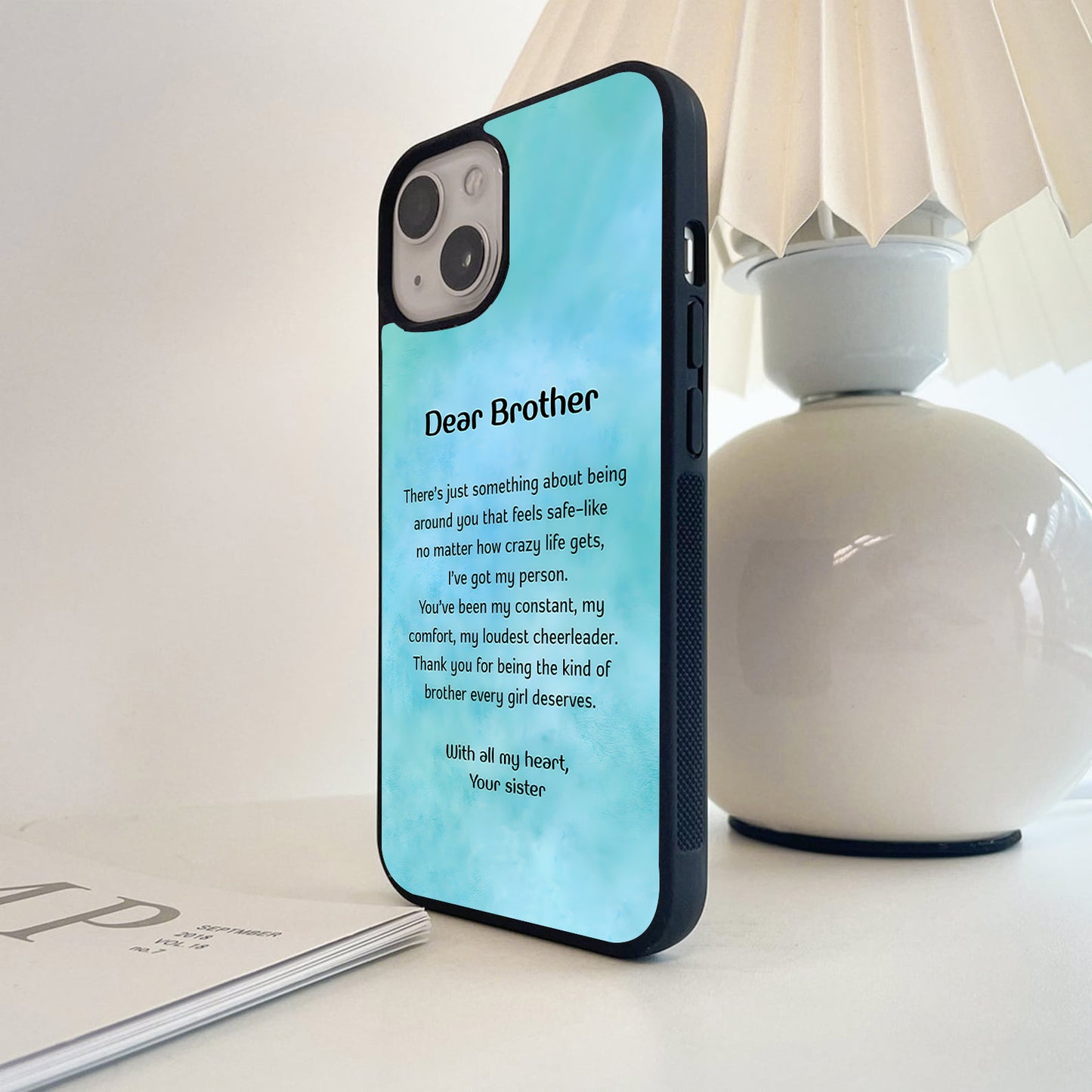 Dear Brother Forever Glass Case