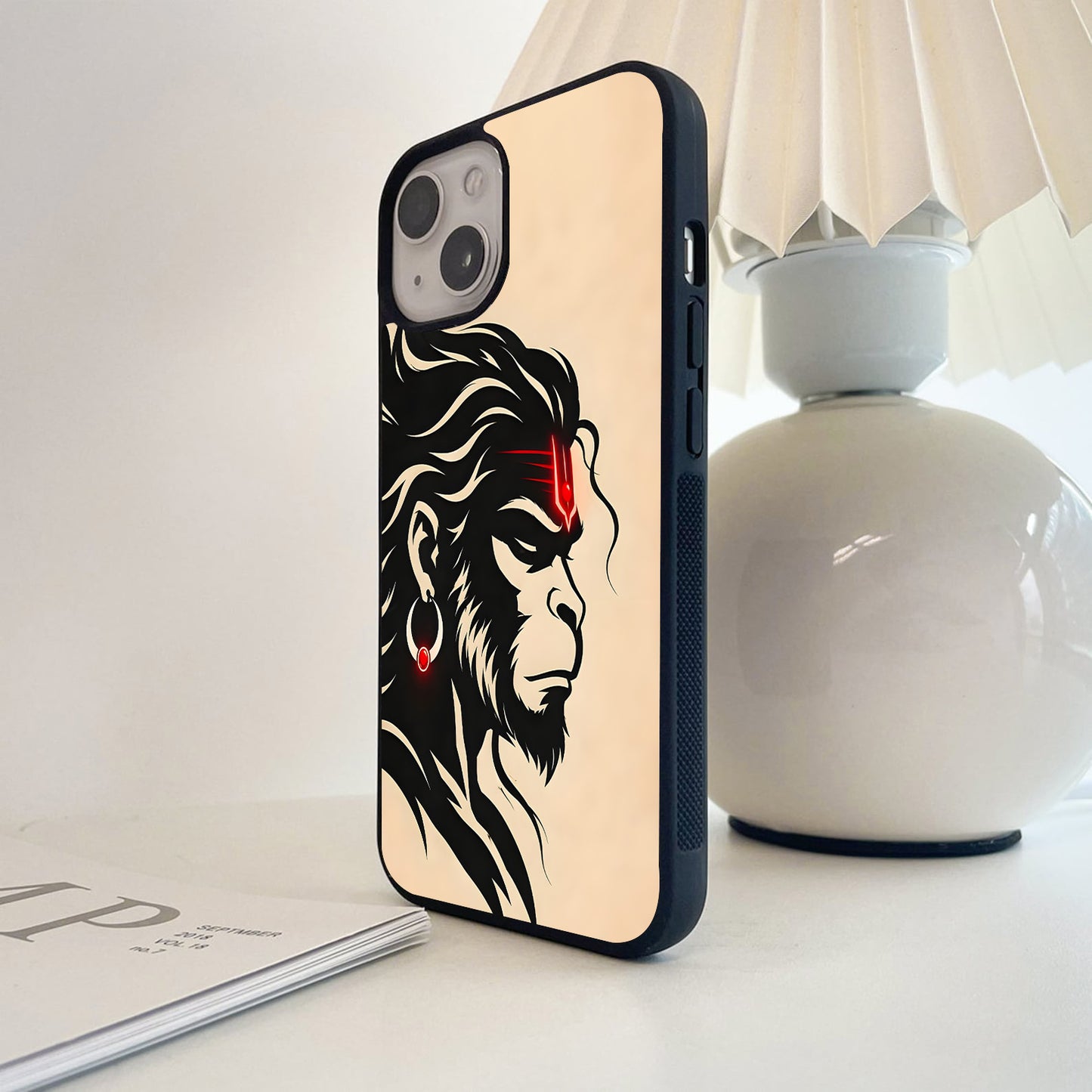 Hanuman Red Gaze Glass Case