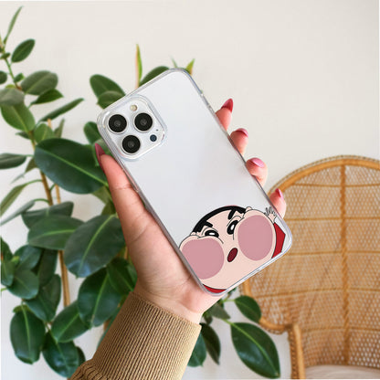 Mirror Face Shinchan Clear Silicon Cover