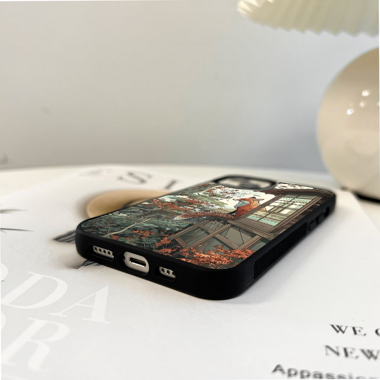 Autumn Fox Retreat Glass Case