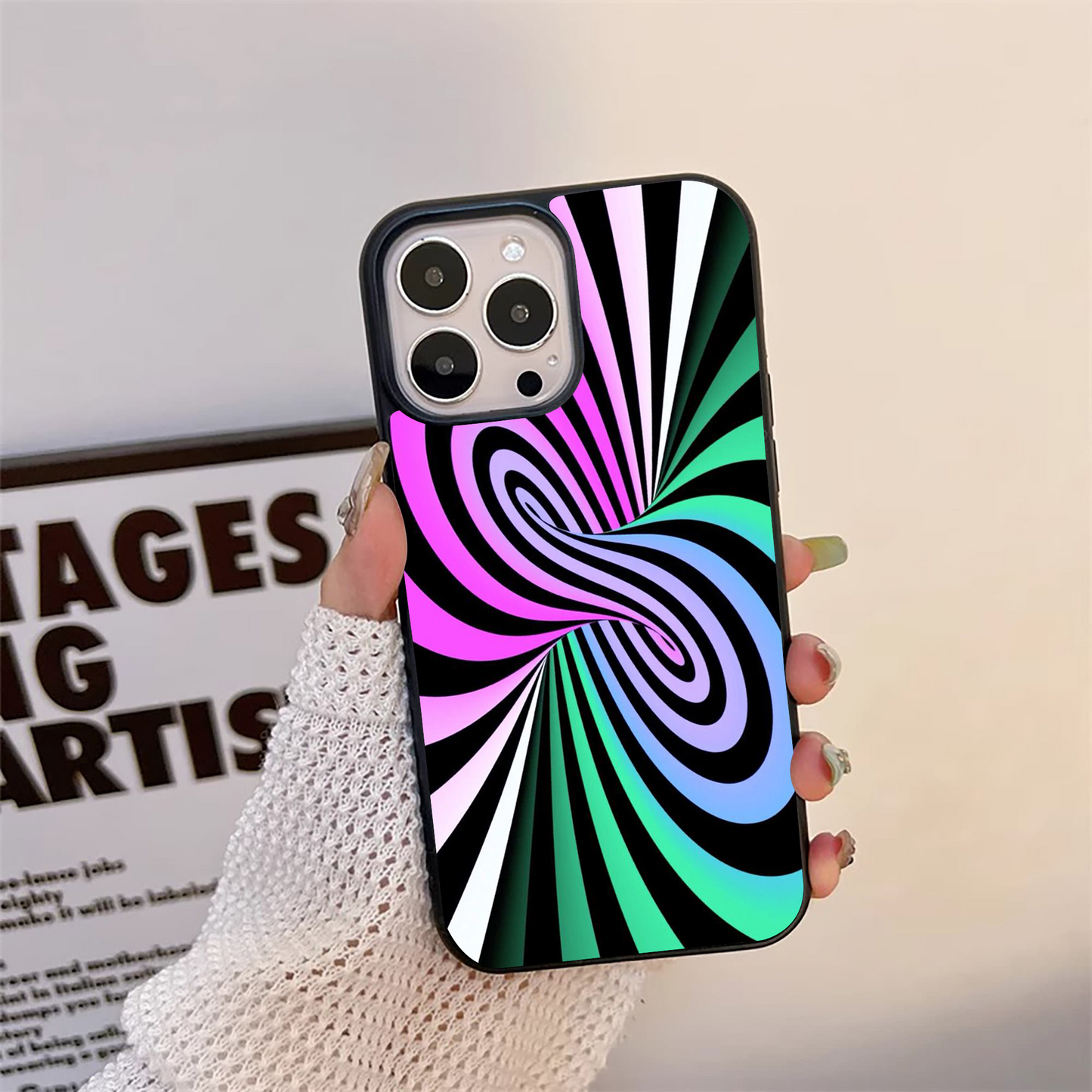 Hypnosis Pattern Glass Case