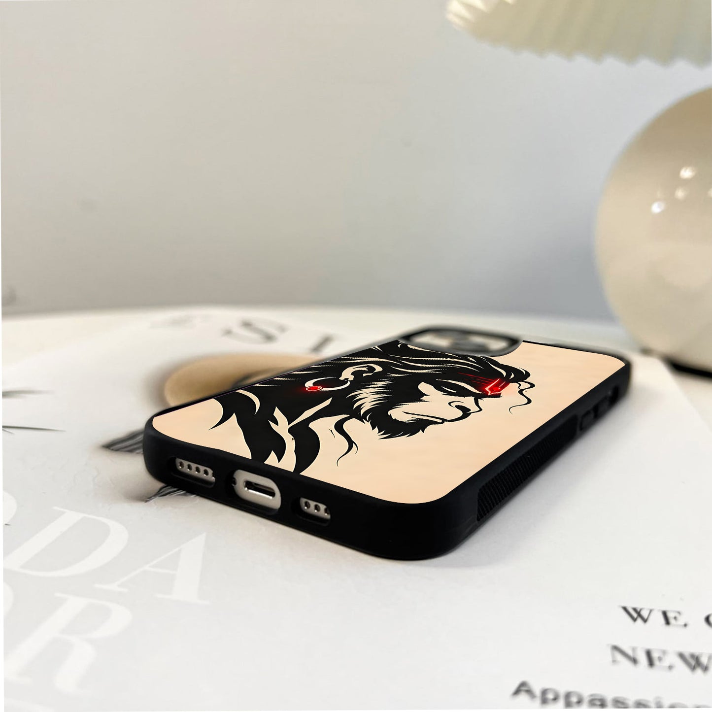 Hanuman Red Gaze Glass Case