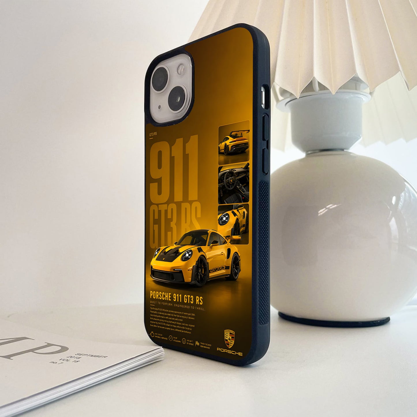 Porsche Golden GT3 Glass Case