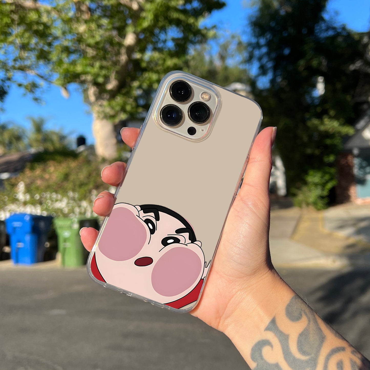 Mirror Face Shinchan Clear Silicon Cover