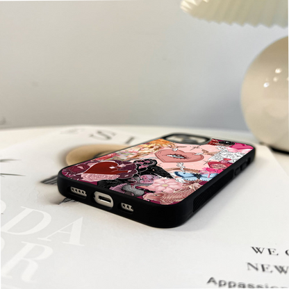 Celestial Romance Collage Glass Case