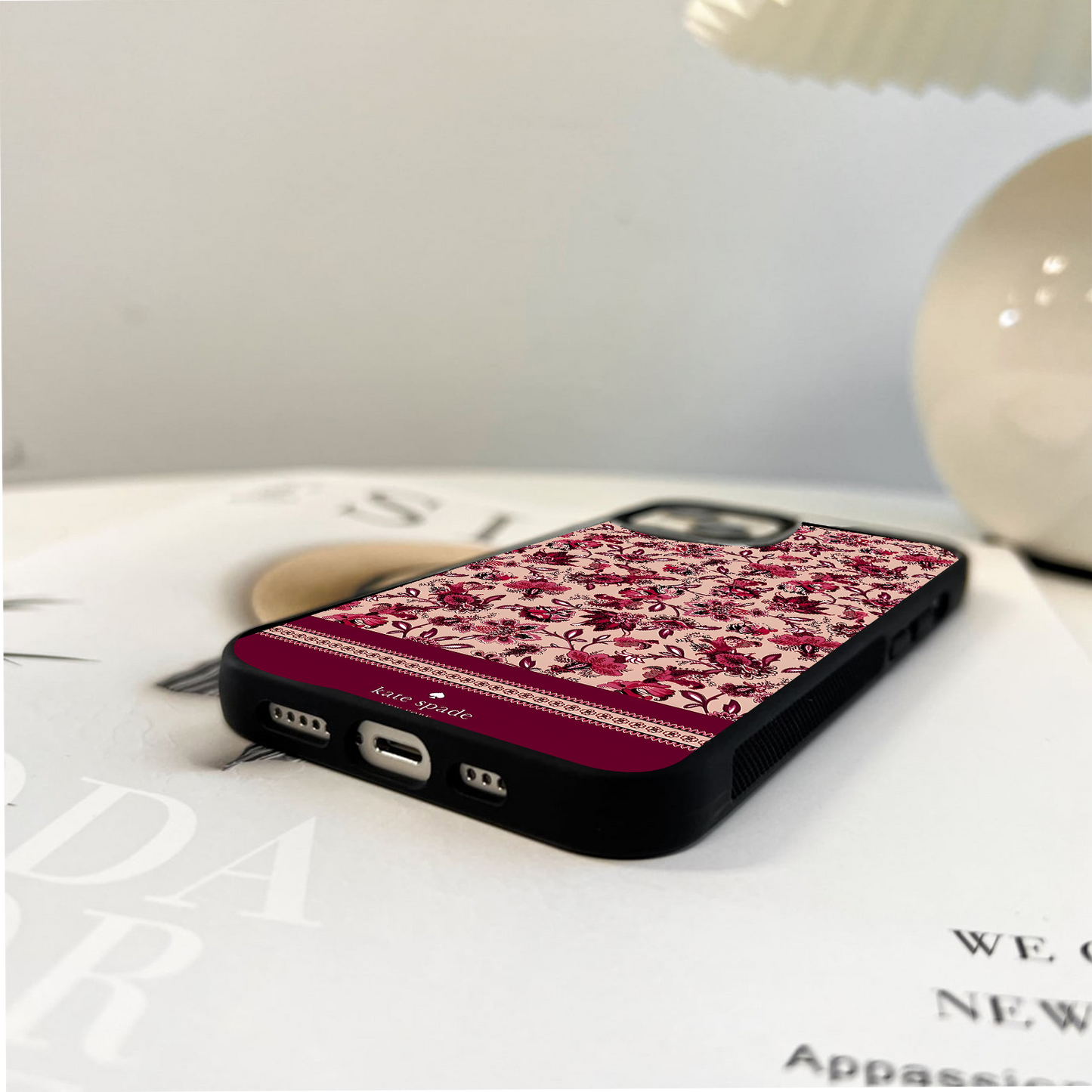 Crimson Rose Charm Glass Case
