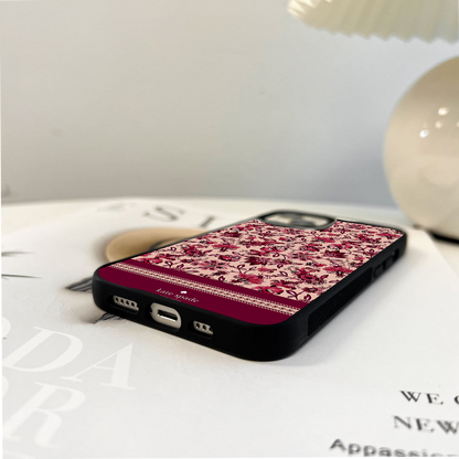 Crimson Rose Charm Glass Case