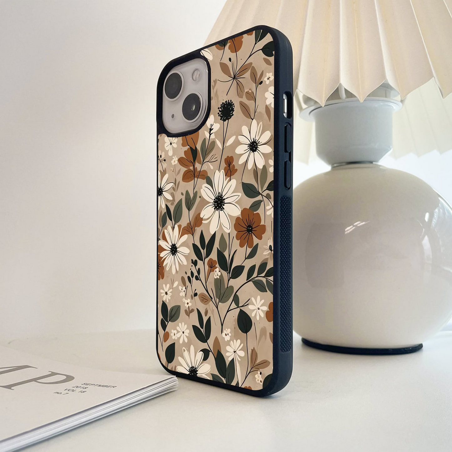 Vector Flowers Glass Case