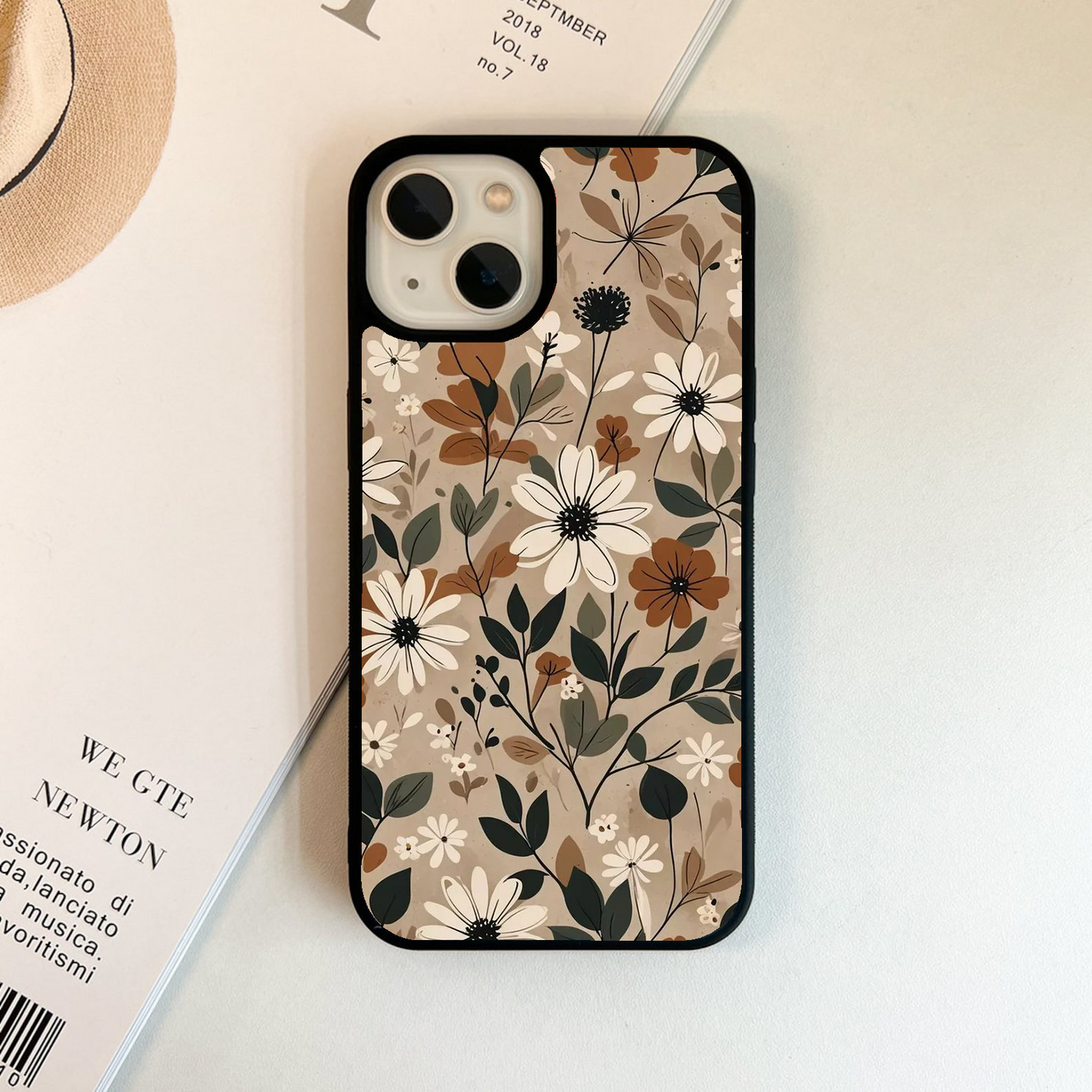 Vector Flowers Glass Case