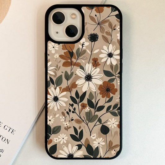 Vector Flowers Glass Case