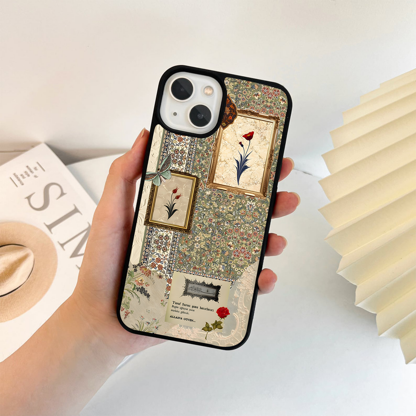 Vintage Floral Islamic Glass Case