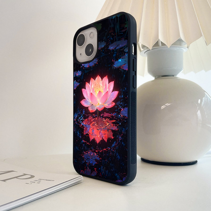 Luminous Lotus Glow Glass Case