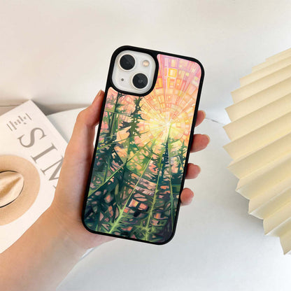 Sunburst Pinescape Glass Case