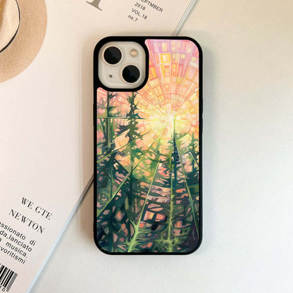 Sunburst Pinescape Glass Case