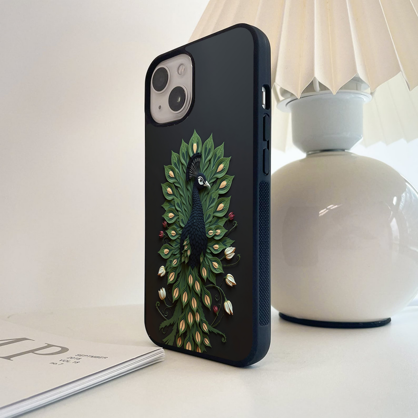 Paperic Peacock Glass Case