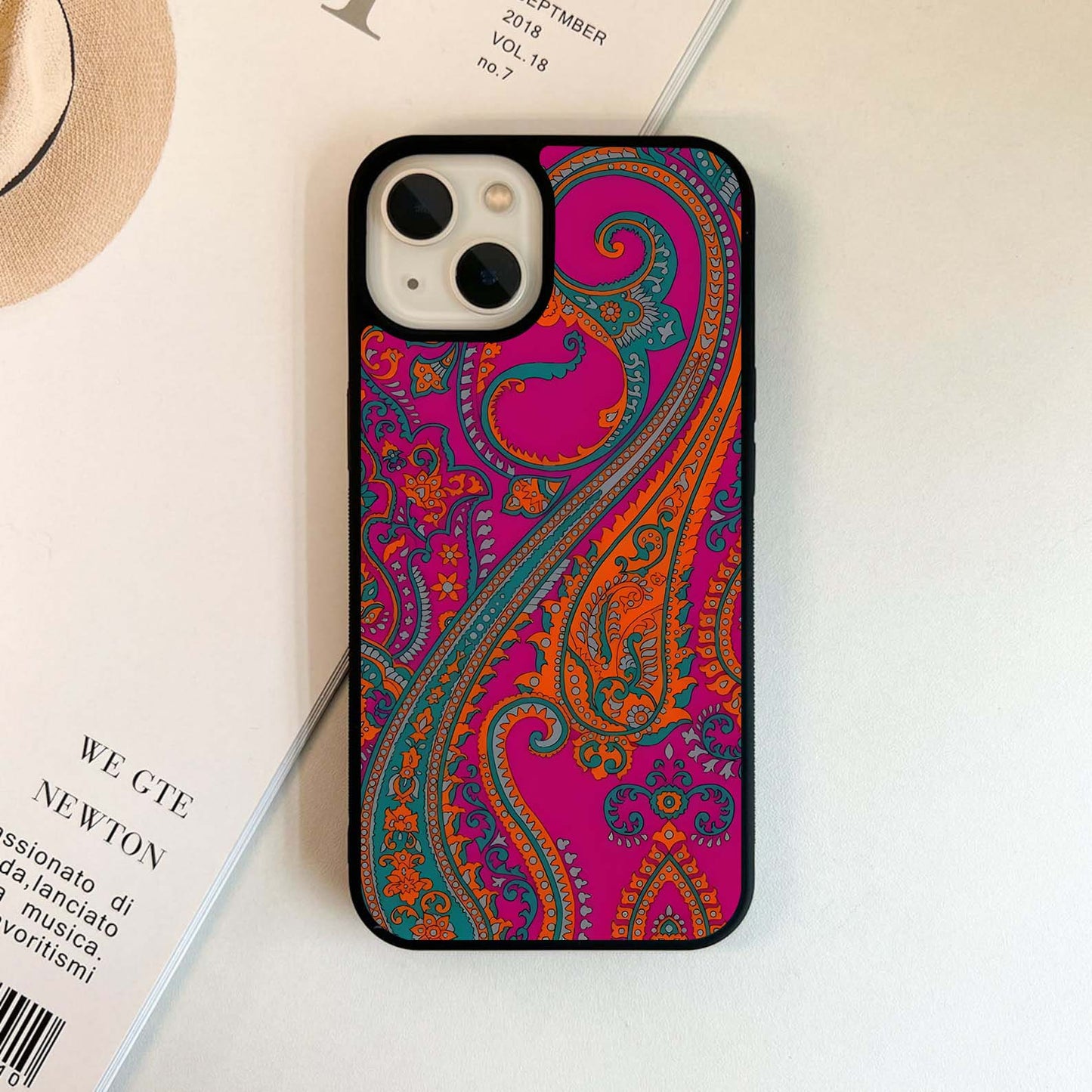 Vibrant Paisley Swirl Glass Case
