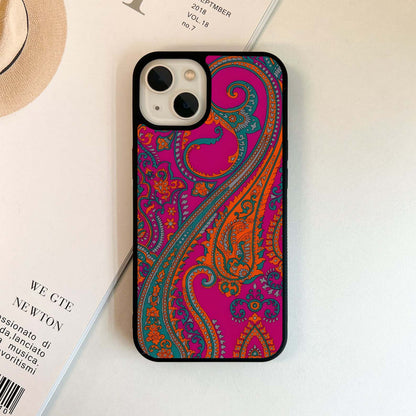 Vibrant Paisley Swirl Glass Case