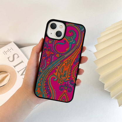 Vibrant Paisley Swirl Glass Case