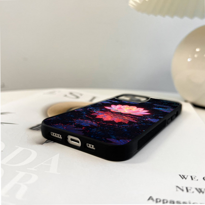 Luminous Lotus Glow Glass Case