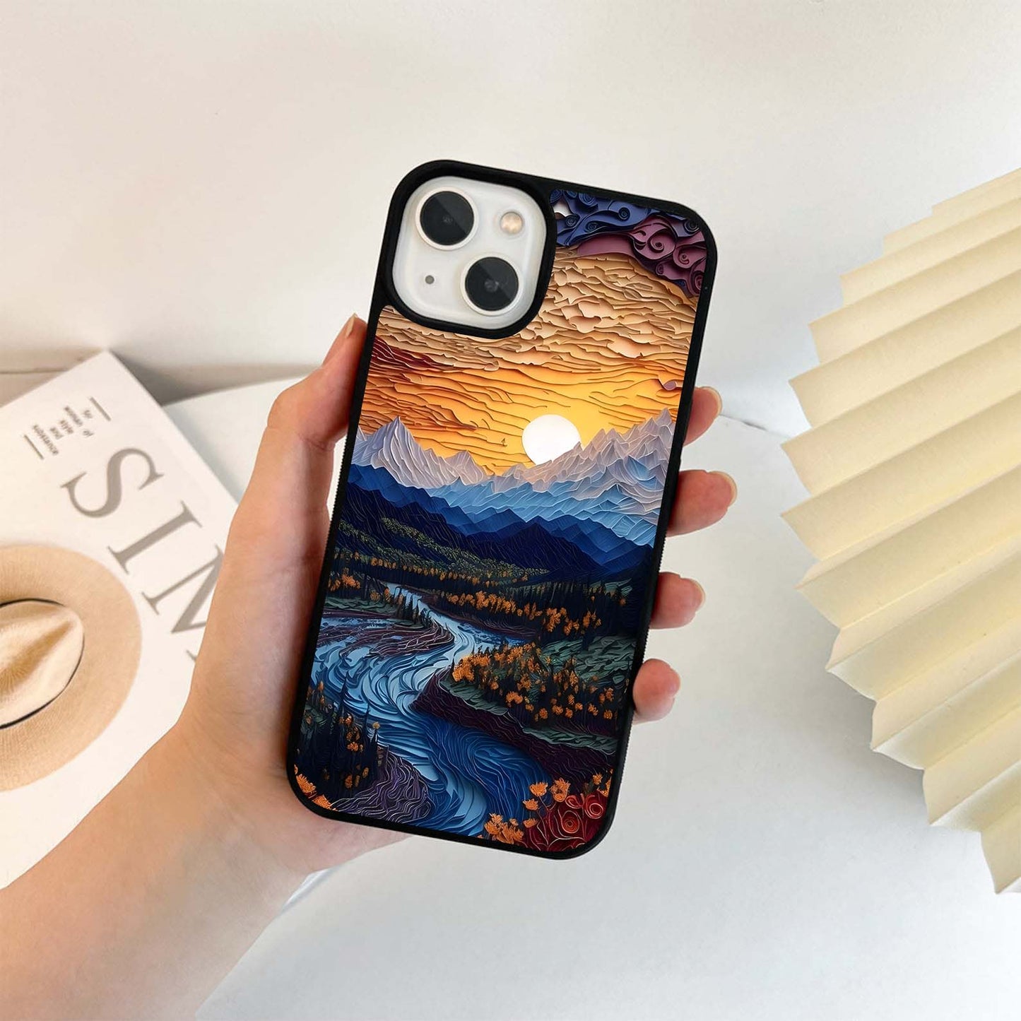 Sunrise River Dreams Glass Case