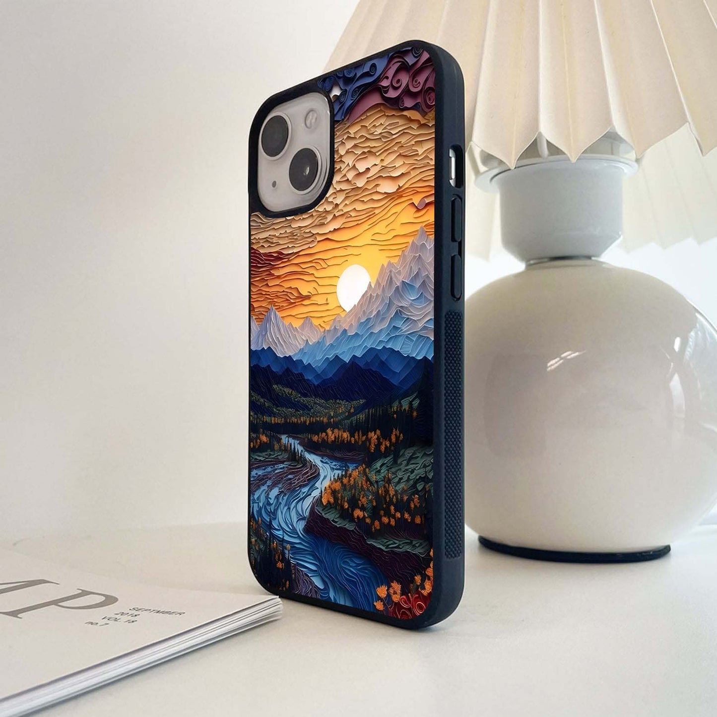 Sunrise River Dreams Glass Case