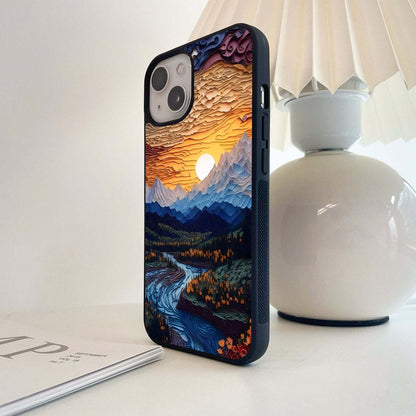 Sunrise River Dreams Glass Case