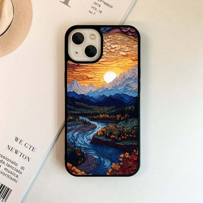 Sunrise River Dreams Glass Case