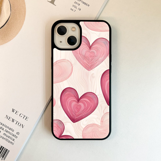 Swirl Pink Love Glass Case