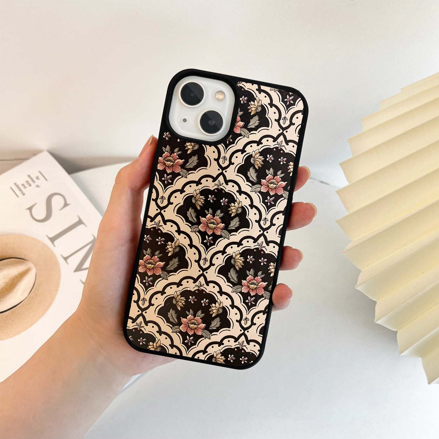 Vintage Floral Grace Glass Case