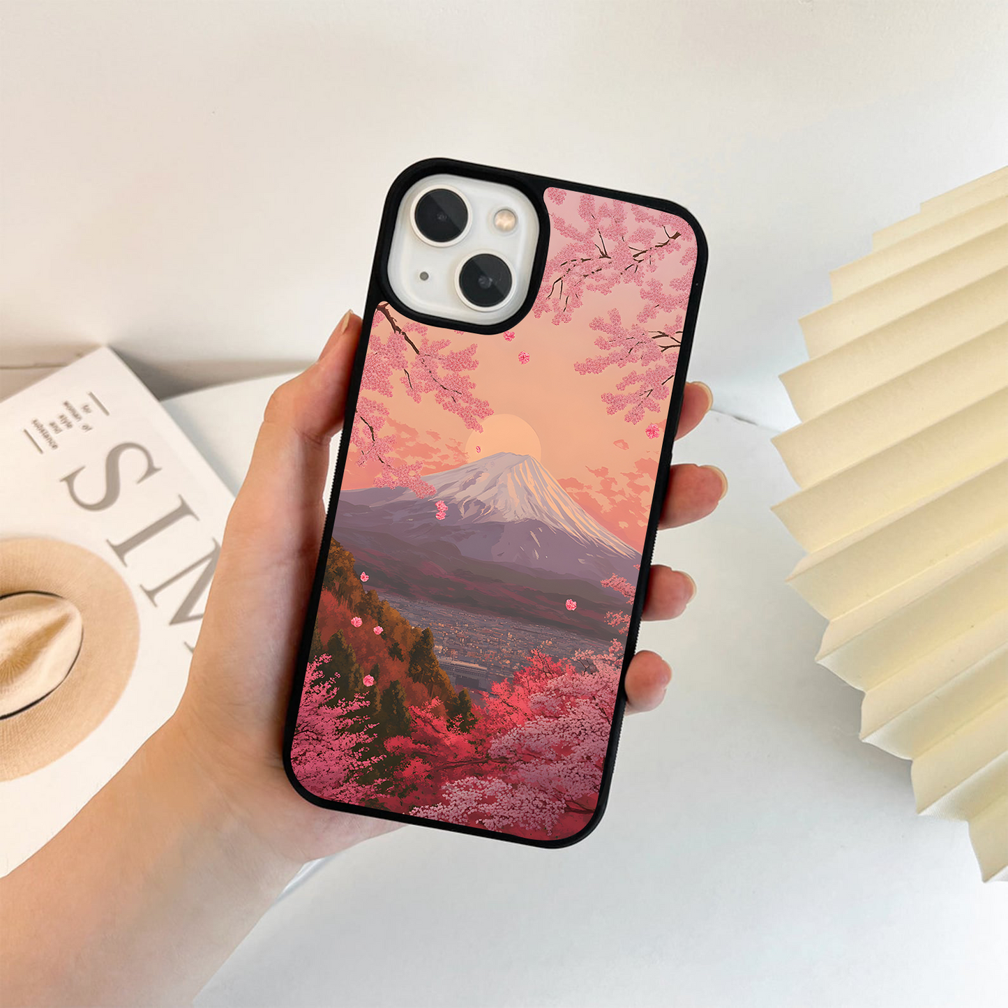 Blush Fuji Bloom Glass Case