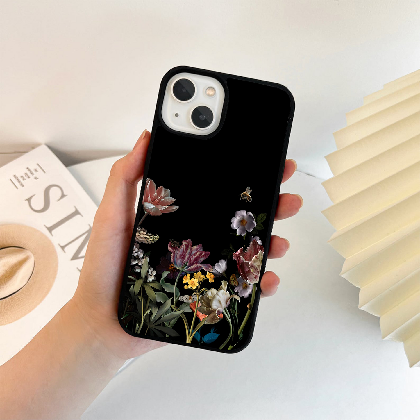 Hibiscus Flower Glass Case