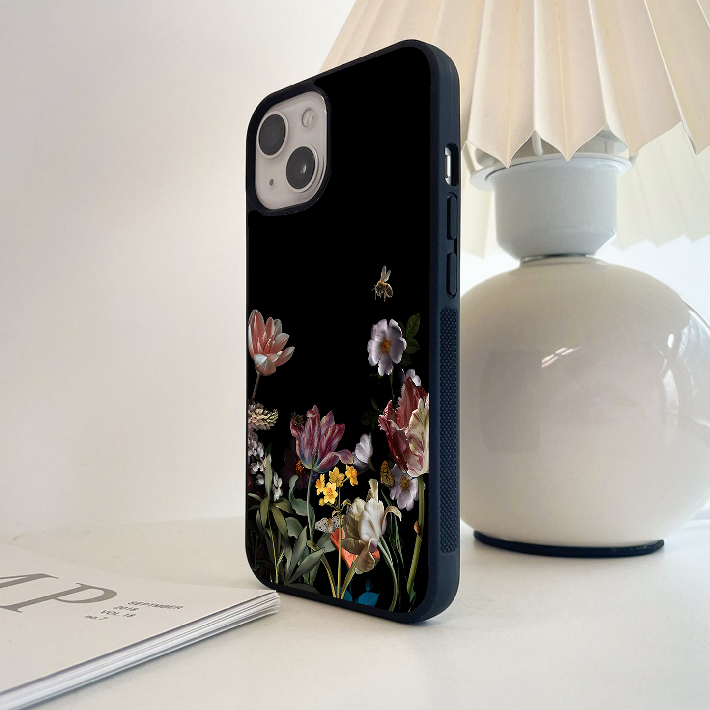 Hibiscus Flower Glass Case