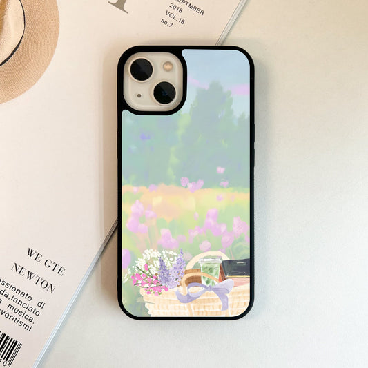 Pastel Picnic Mood Glass Case