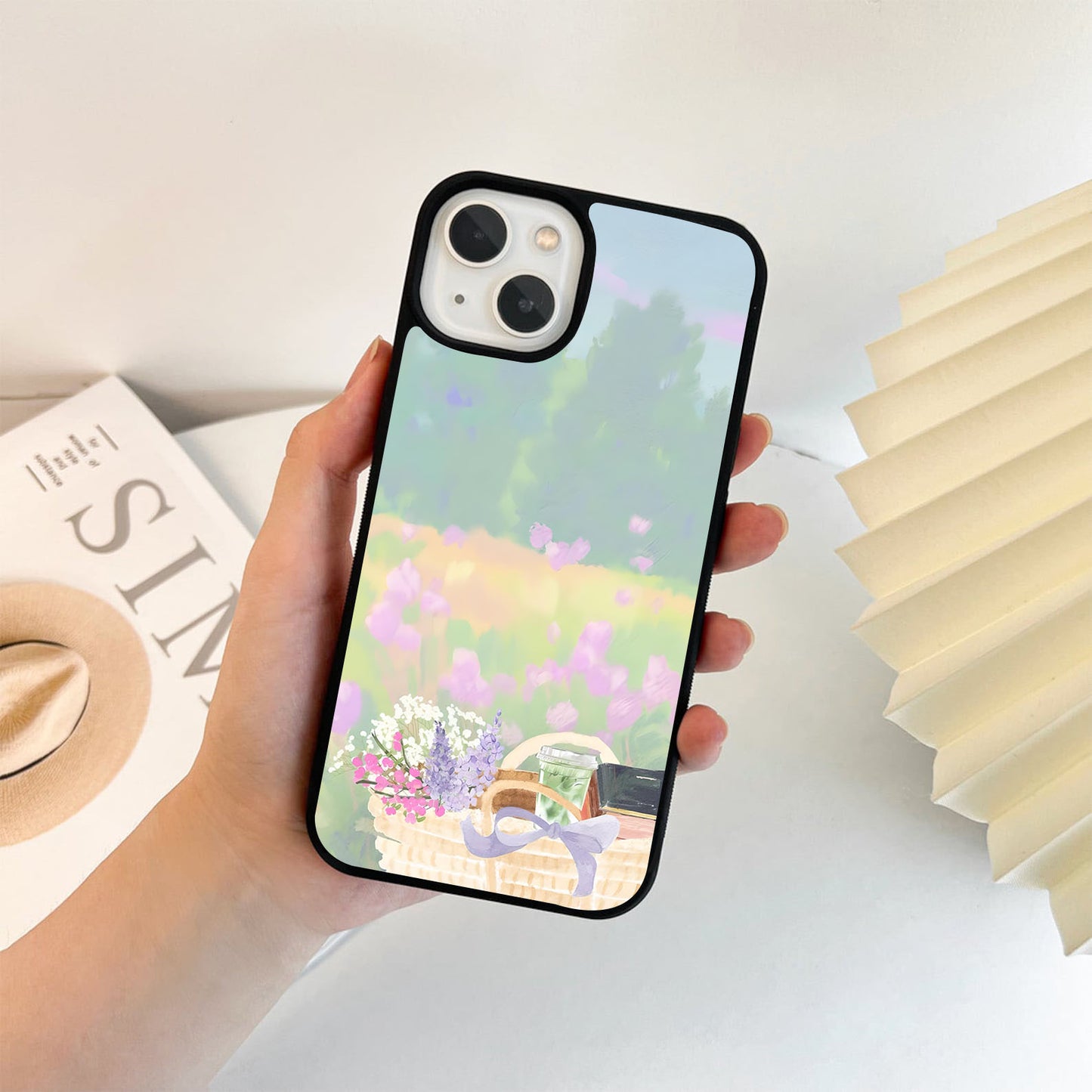 Pastel Picnic Mood Glass Case