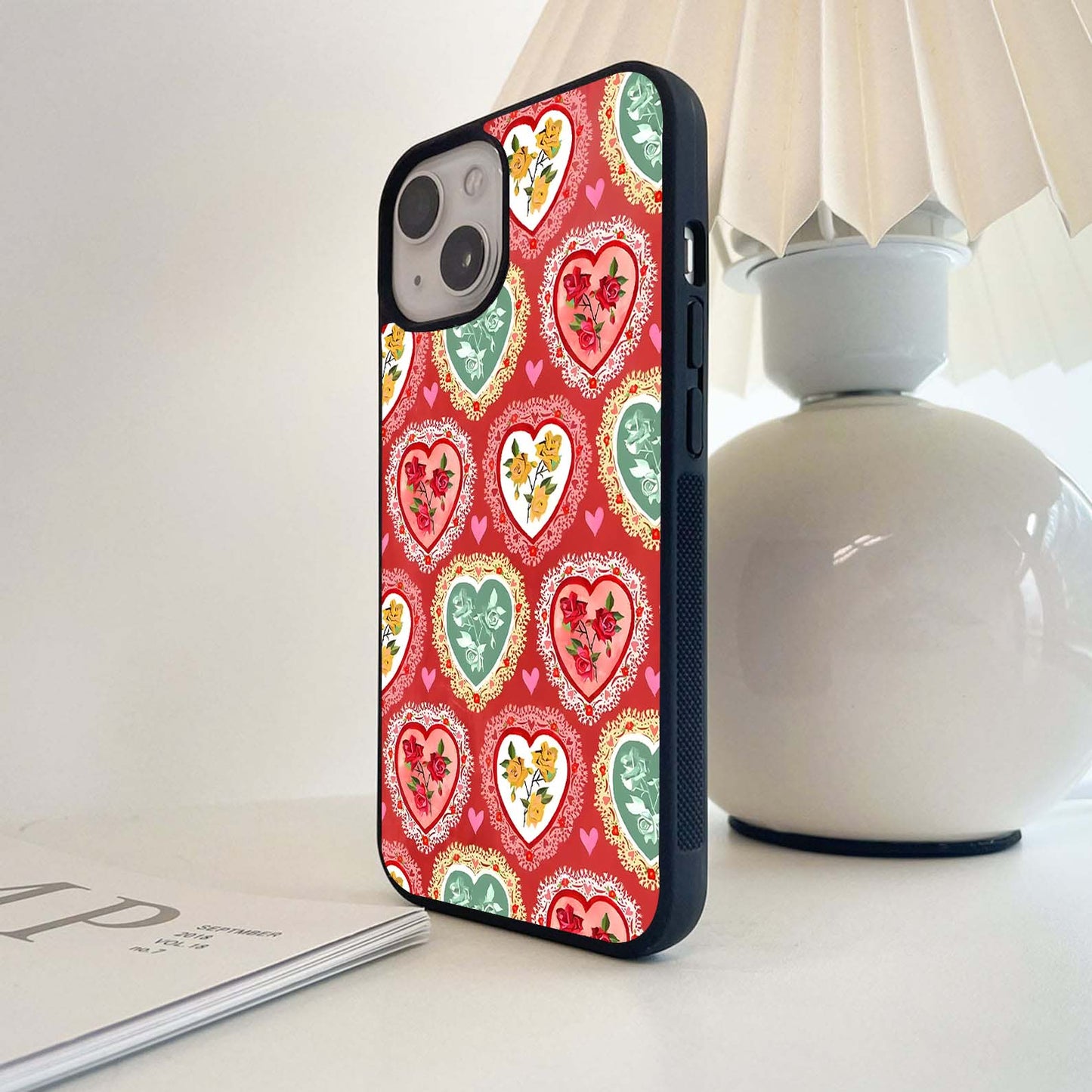 Vintage Valentine Glass Case